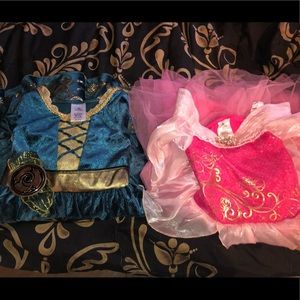 Disney store Merida & Aurora dress size 3